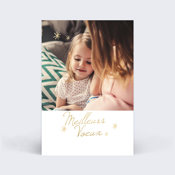 Carte de Noël Souhait pailleté