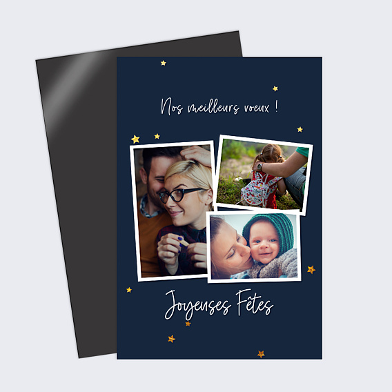 Carte de Noël Bonne étoile