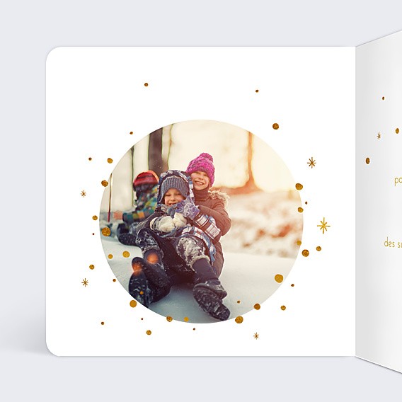 Carte de Noël Golden dots