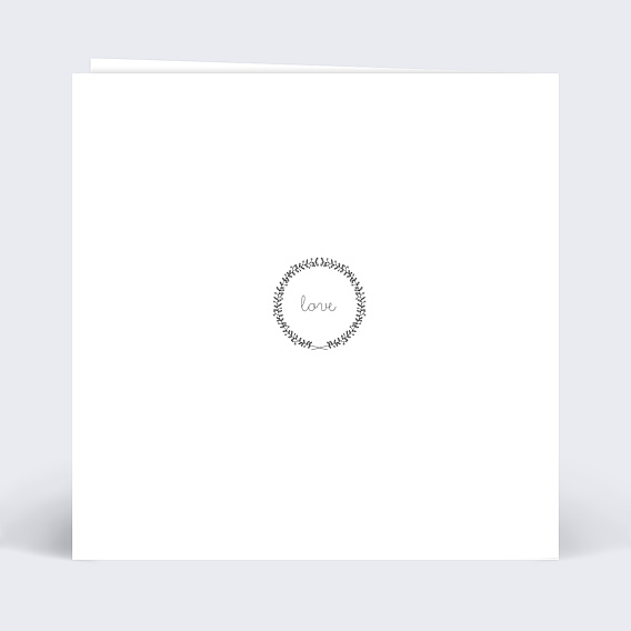 Carte de Noël Couronne fleurie Verso