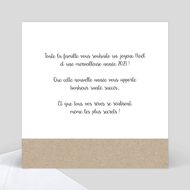 Carte de Noël Pola à souhaits Verso
