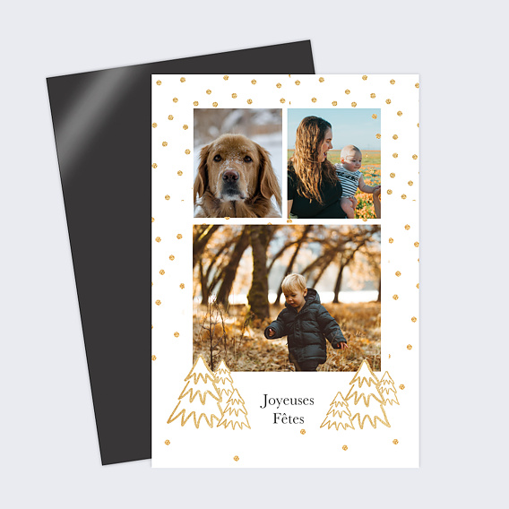 Carte de Noël Sapins