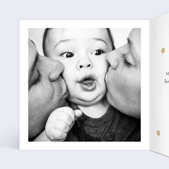 Carte de Noël Plumetis Ocre Intérieur Gauche