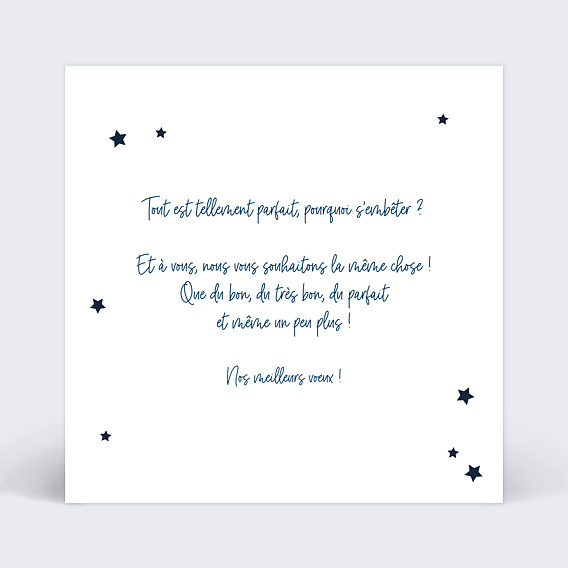 Carte de Noël Bonne étoile Verso