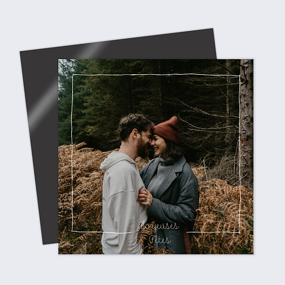 Carte de Noël  Trait de crayon