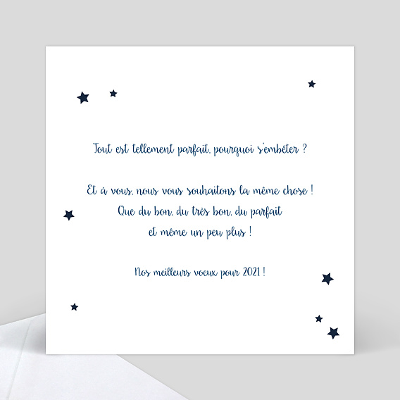 Carte de Noël Bonne étoile Verso