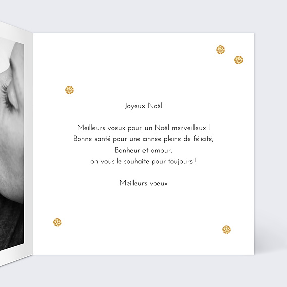 Carte de Noël Plumetis Ocre Intérieur Droit