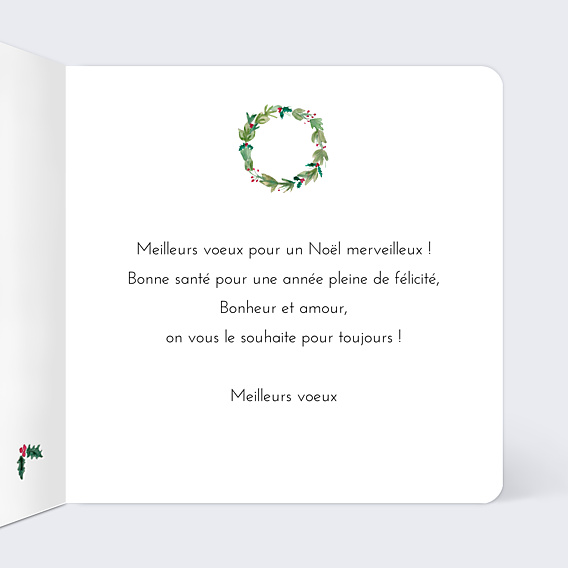 Carte de Noël Couronne de Noël photo aquarelle
