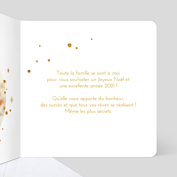 Carte de Noël Golden Dots Intérieur Droit