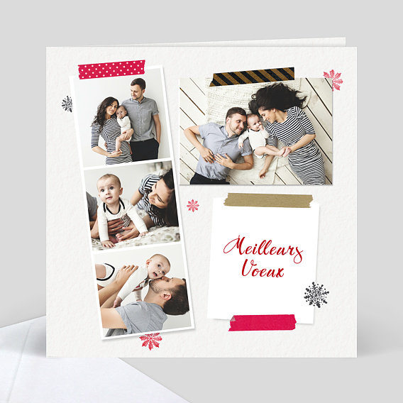 Carte de Noël Scrapbook de noël