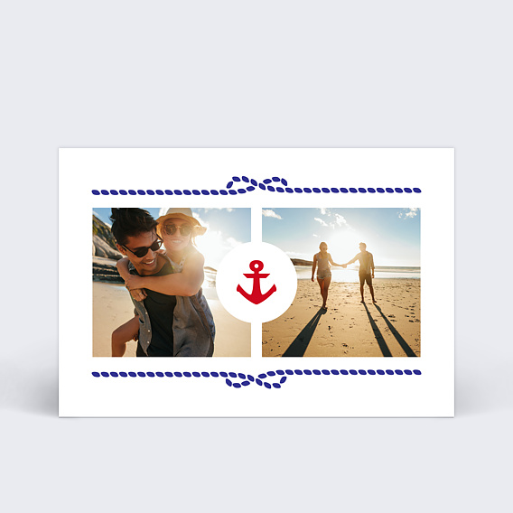 Carte Postale Ancre & noeuds