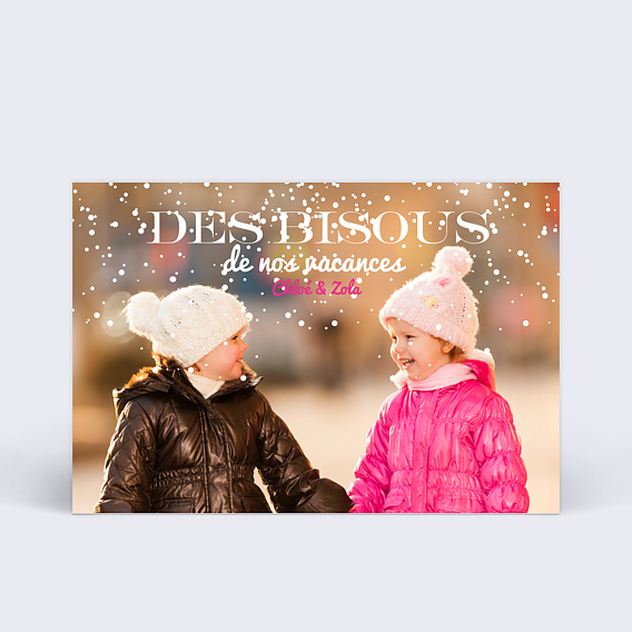 Carte Postale Carte postale hiver neige