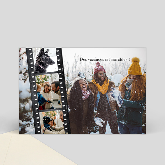 Carte Postale Carte postale hiver pellicule photos