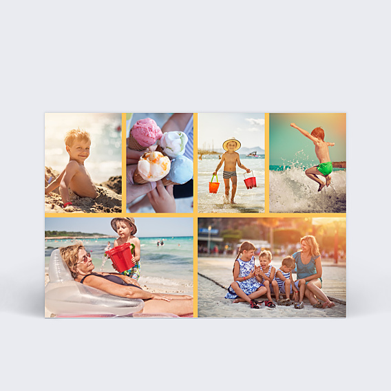 Carte Postale Carte multiphoto 6 photos 2 - 1 - 2 - 1