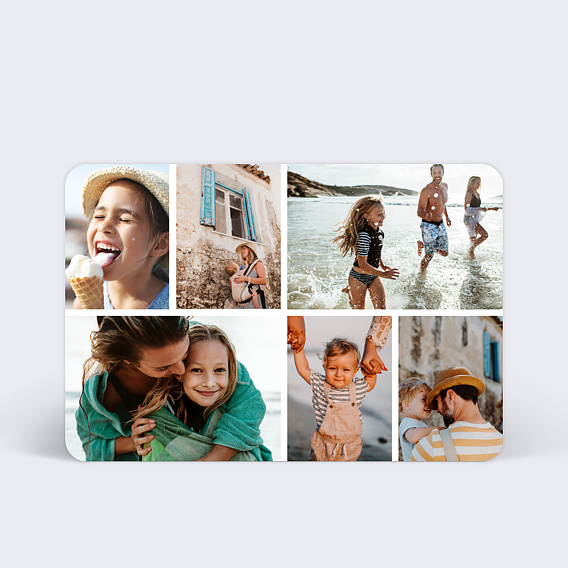 Carte postale Carte multiphoto 6 photos 2 - 1 - 1 - 2 Après 4