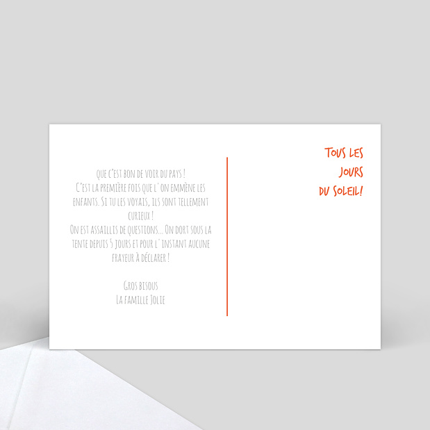 Carte Postale Patchwork Kraft Verso