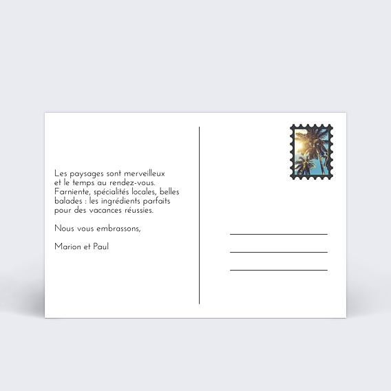 Carte postale Vintage enveloppe 4 photos carte postale Verso