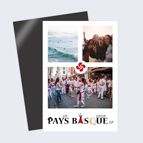 Carte postale Typographie Pays Basque