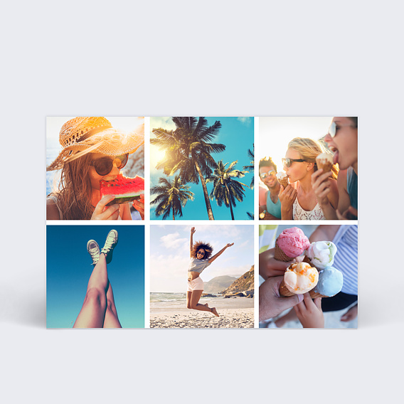 Carte postale Carte multiphotos 6 photos