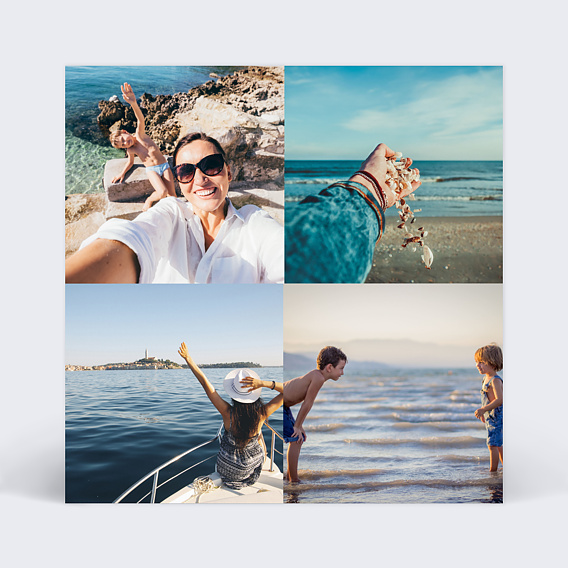 Carte postale Vacances classique 4 photos