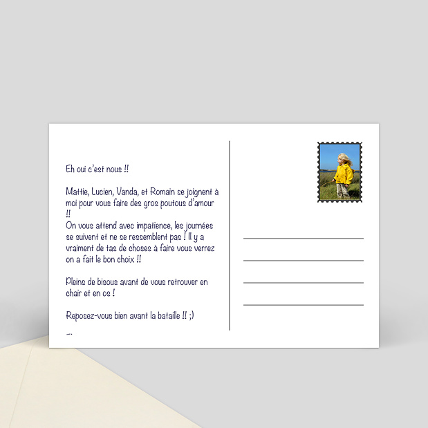 Carte multiphoto 5 photos 2 - 1 - 2 Verso
