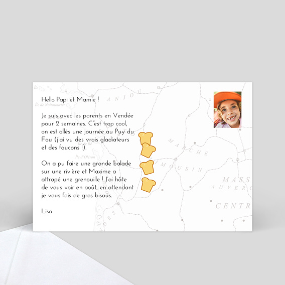 Carte postale Vendée Verso