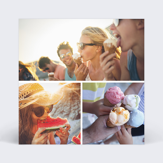 Carte postale Carte multiphoto 3 photos 1 - 2 Recto