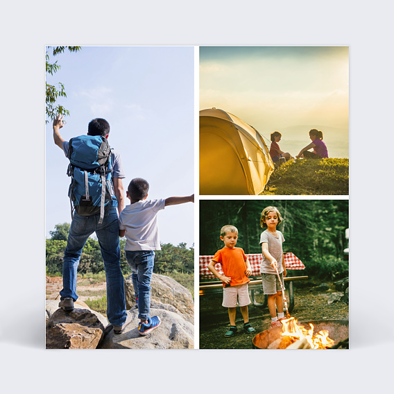 Carte postale Carte multiphoto 3 photos 1 - 2 droite Recto