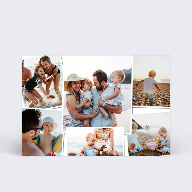 Carte Postale Collage Photos Recto