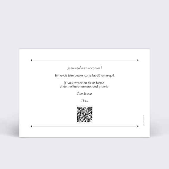 Carte postale Cadre Verso