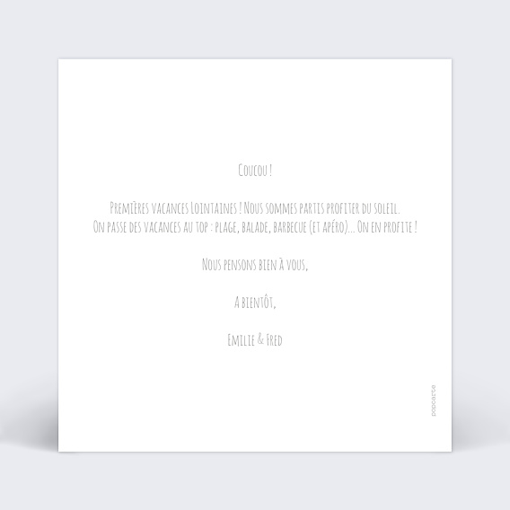 Carte postale Carte multiphoto 3 photos 2 - 1 bas Verso