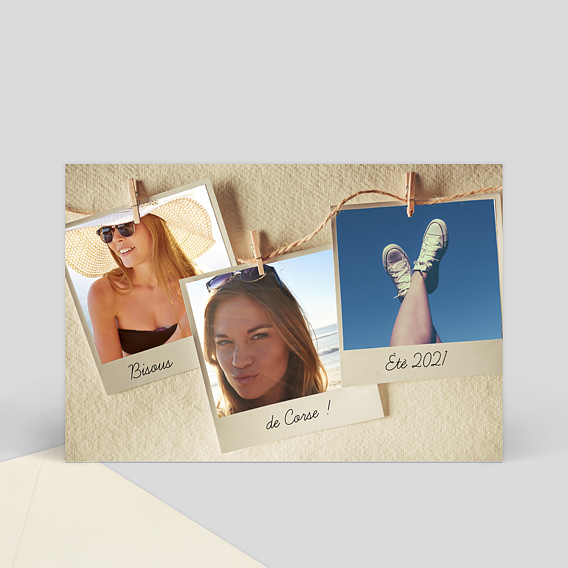 Carte Postale Summer polaroïd