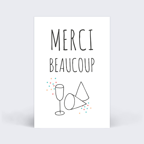 Carte remerciement invitation Belle Soirée