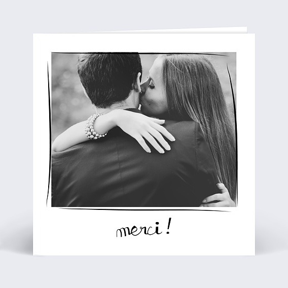 Carte remerciement invitation Calligraphie Enfant