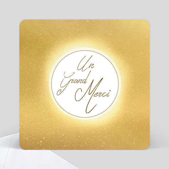 Remerciements Anniversaire Carte anniversaire dorée