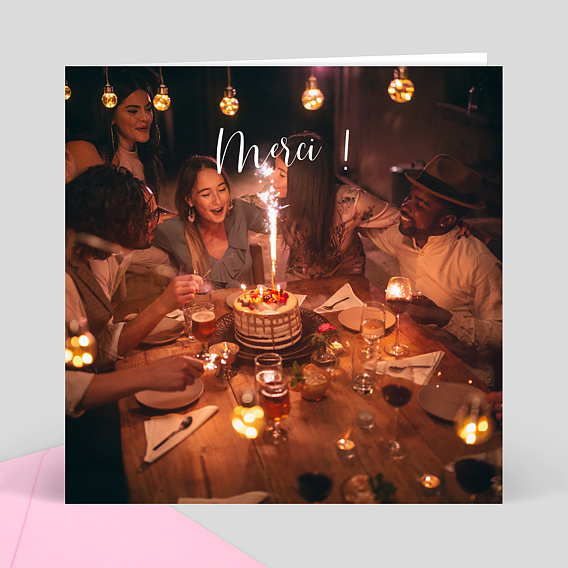 Remerciements Anniversaire Carte de remerciement anniversaire photos 2
