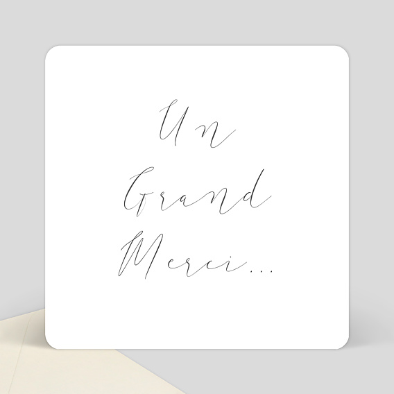 Remerciements mariage Carte de remerciement mariage simple