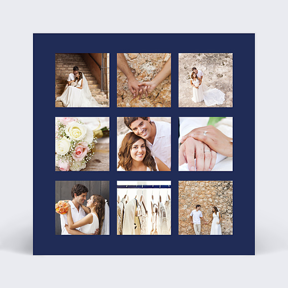 Remerciements mariage Carte pêle mêle mariage 4