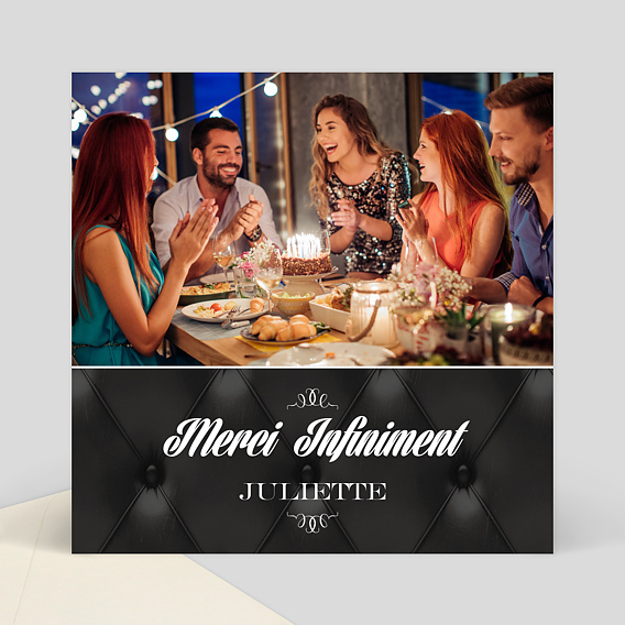 Remerciements Anniversaire Carte photo remerciement anniversaire