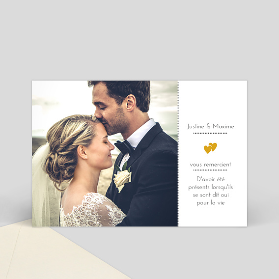 Remerciements mariage Carte remerciement mariage humoristique