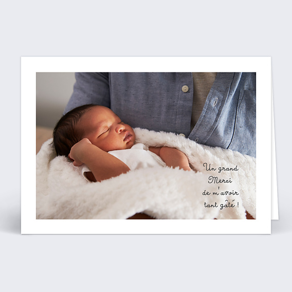 Remerciements Naissance Carte remerciement naissance 5 étoiles