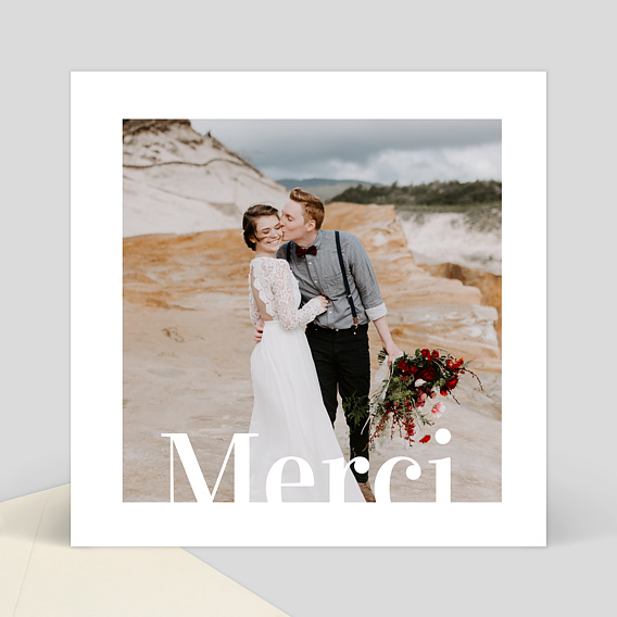 Remerciements mariage Carte remerciements mariage photo 