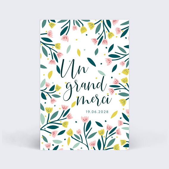 Carte remerciement invitation Floral Atmosphere