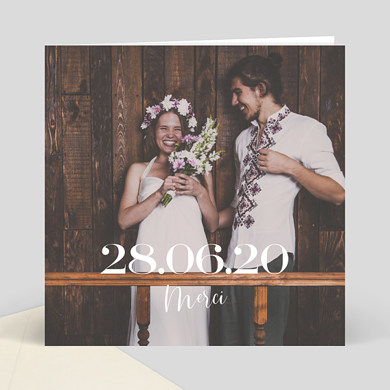 Remerciements mariage Le plus beau jour