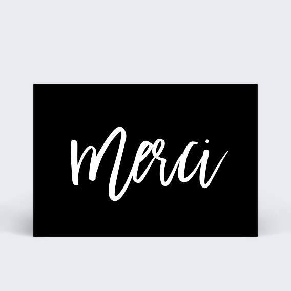 Carte remerciement anniversaire Fond Noir