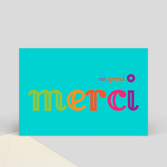 Remerciements Anniversaire Merci couleurs turquoise anniversaire