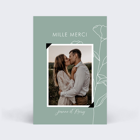 Carte remerciement mariage Merci Mariage Patchwork 2