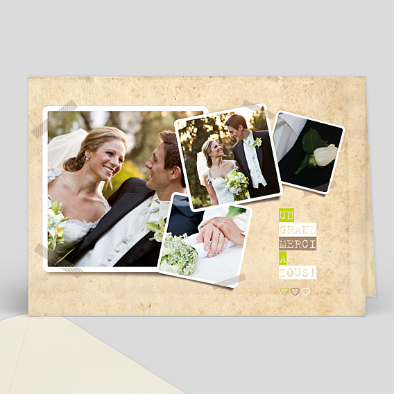 Remerciements mariage Merci mariage patchwork