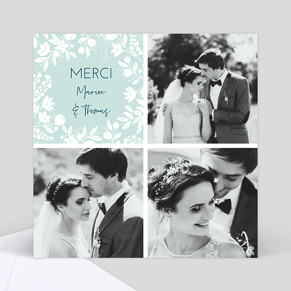 Remerciements mariage Motifs fleuris