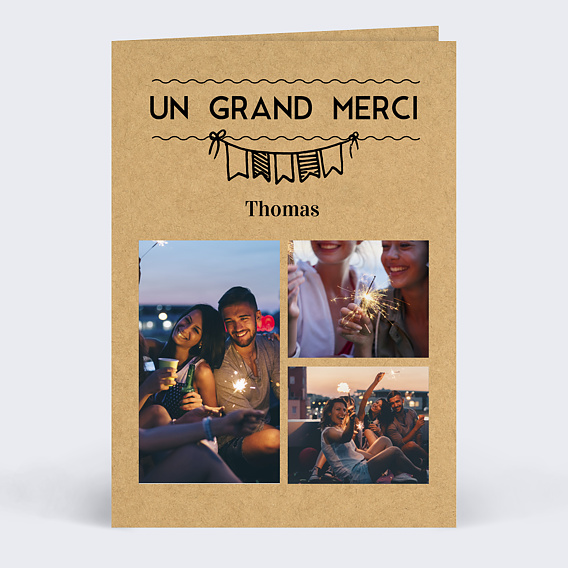 Carte remerciement invitation Petit Carnet